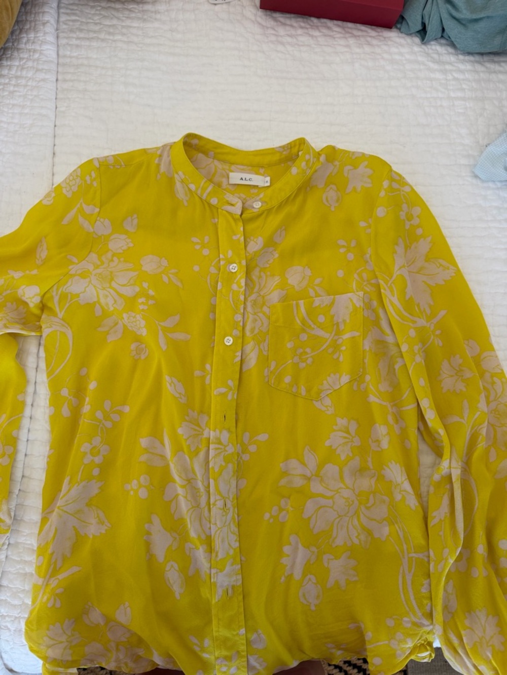 A.L.C. Silk Button-Down Blouse